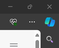 The Microsoft Copilot widget in Edge.